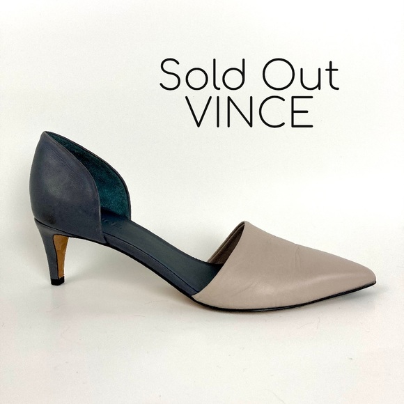 Vince Shoes - VINCE Aurelian Kitten Heel D’orsay Pump Sz 7 1/2 M